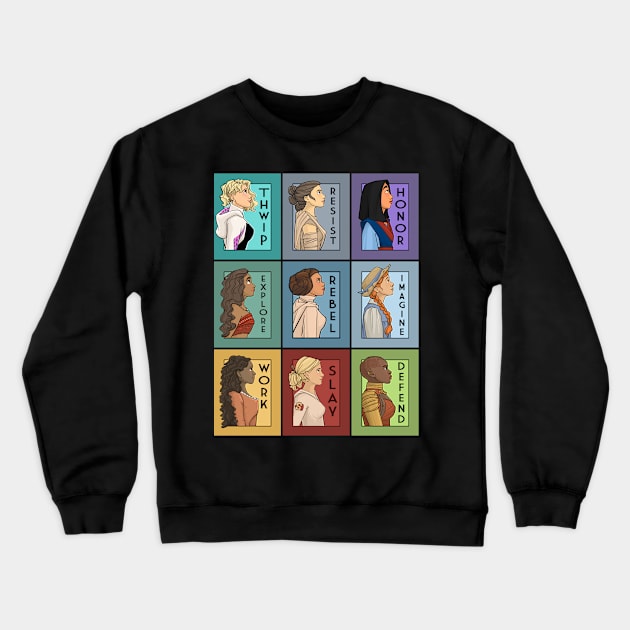 She Series Collage - Version 1 Crewneck Sweatshirt by KHallion